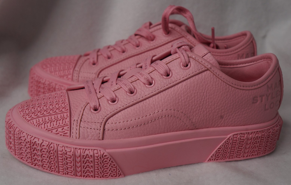 New! Marc Jacobs Ribbon Pink Sneakers Women's Size 37 US 7